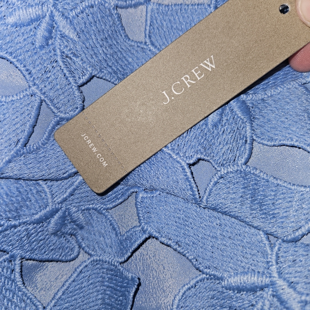 NWT Size 8 J. Crew Elegant Blue Lace Dress - Picture 3 of 9